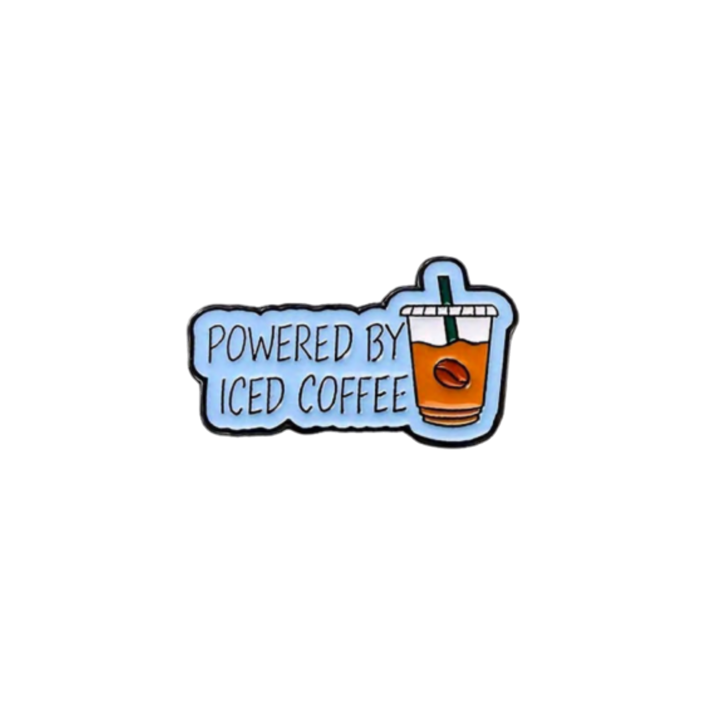 Powered by Iced Coffee Metal Sticker