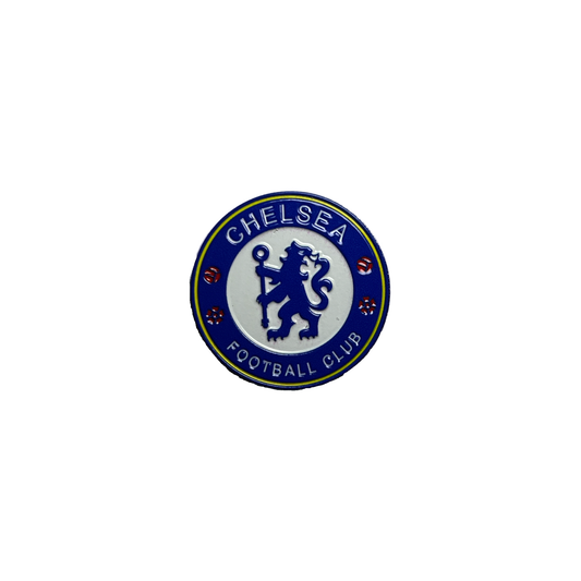 Chelsea blue lion metal sticker with club badge and circular design