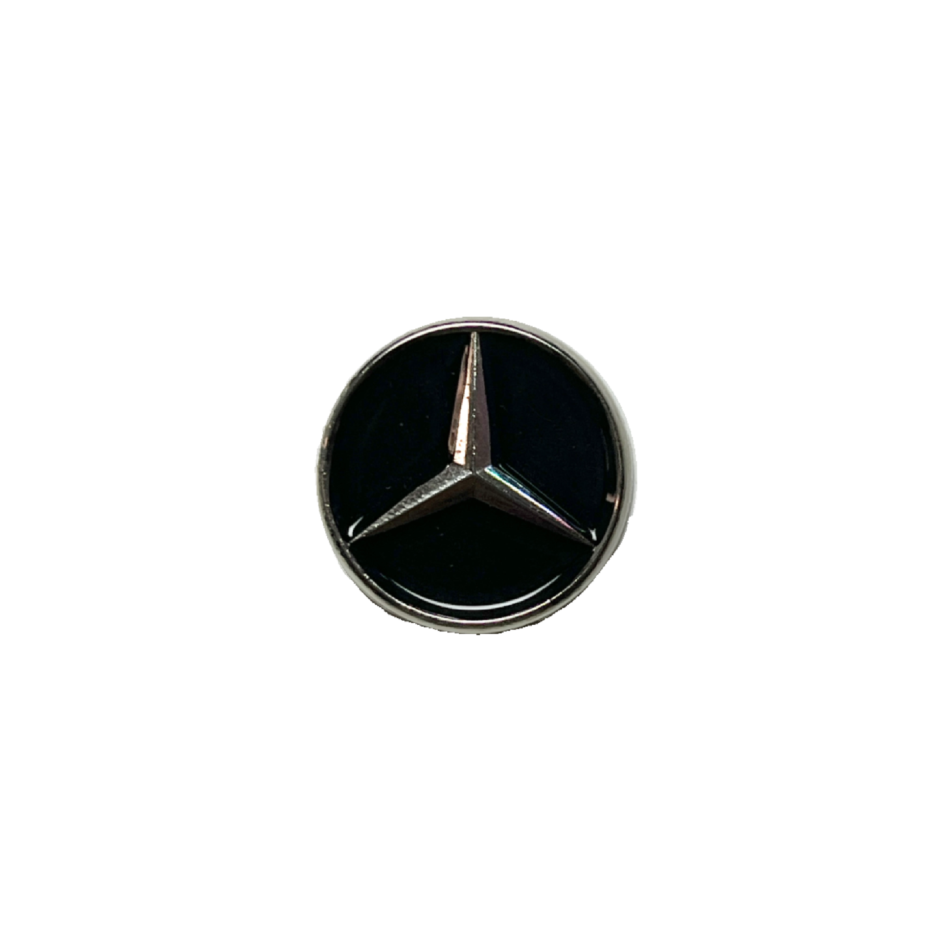 Mercedes-Benz black and silver three-pointed star metal sticker