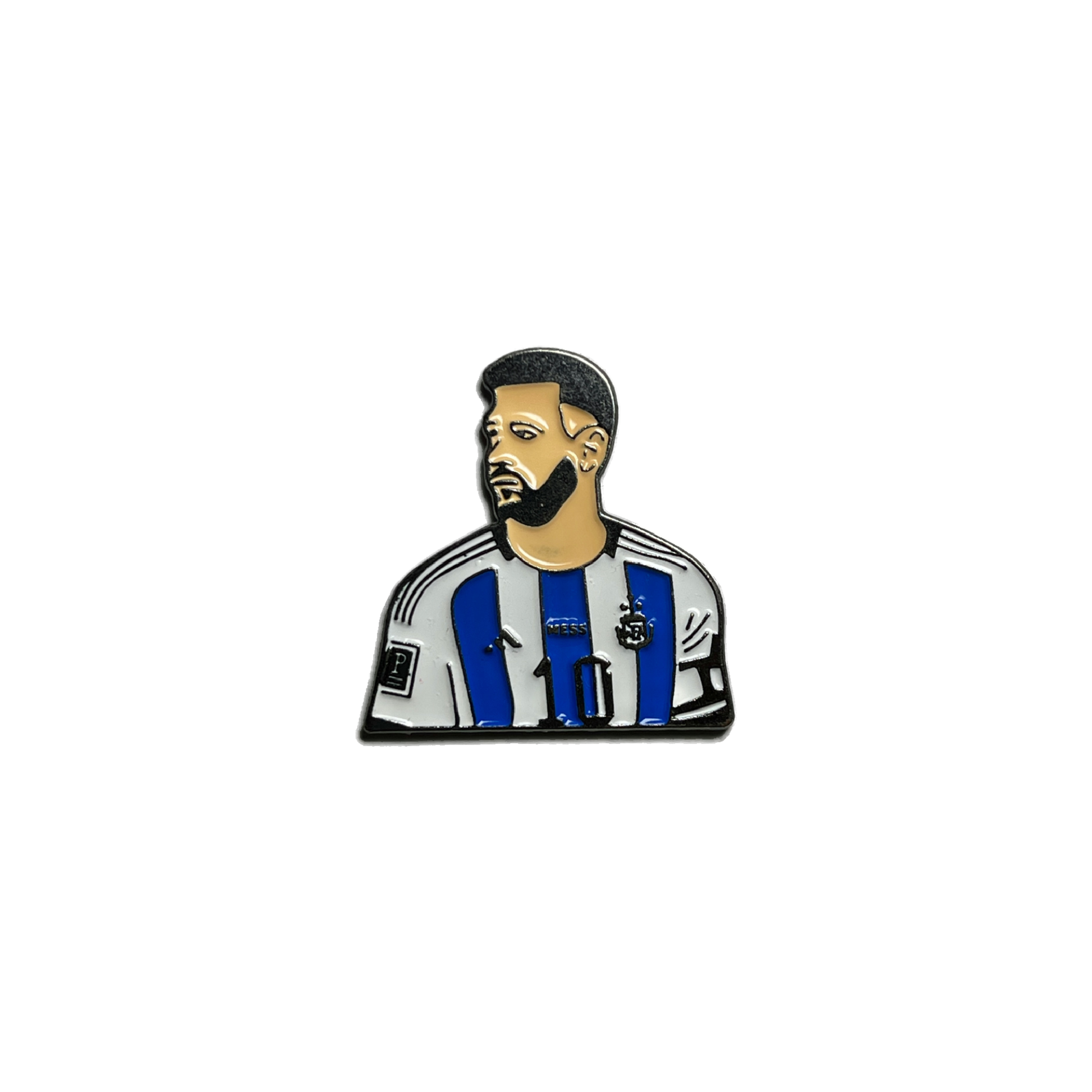 Front view of Messi wearing Argentina jersey number 10 metal sticker
