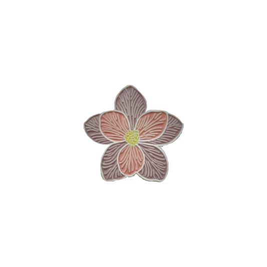 Pink Flower Metal Sticker