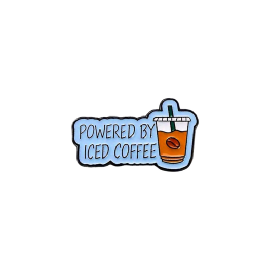 Powered by Iced Coffee Metal Sticker