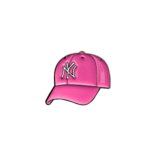 Pink NY Cap Metal Sticker