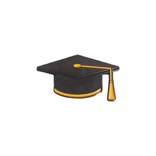 Graduation Cap Metal Sticker