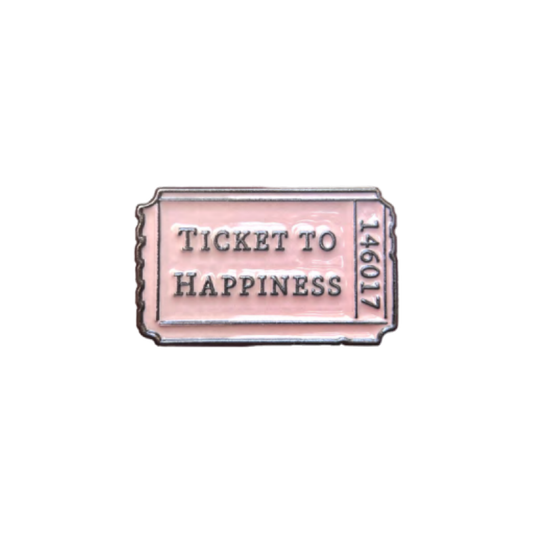 Ticket To Happiness Metal Sticker